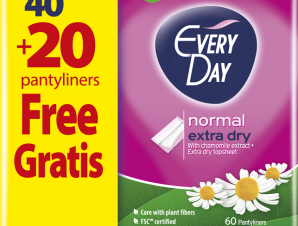 Σερβιετάκια Extra Dry Normal Everyday (40τεμ) + 20τεμ Δώρο