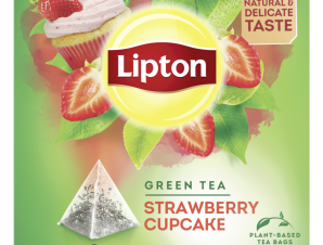 Τσάι Πράσινο Φράουλα Cupcake Lipton (20 πυραμίδες x 1,4 g)