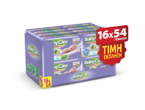 Μωρομάντηλα Sensitive Plus Super Value Box Babycare (16×54τεμ)