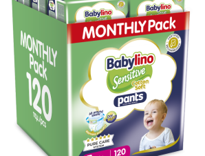 Πάνες Babylino Pants Cotton Soft Unisex Monthly Pack No5 Junior (10-16kg) 120τεμ