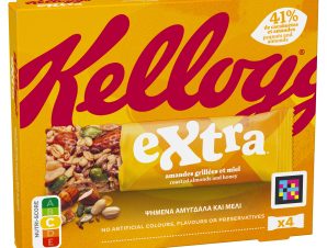 Μπάρες Δημητριακών Αμύγδαλα και Μέλι Extra Kellogg’s (4x32g)