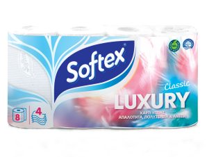 Χαρτί Υγείας Luxury Classic 4Φ Softex (8ρολά*90gr)