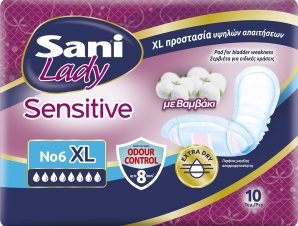 Σερβιέτες Ειδικών Χρήσεων με Βαμβάκι Extra Large Νο6 Sani Lady Sensitive (10τεμ)