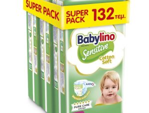 Πάνες Babylino Sensitive Cotton Soft Super Pack No5 (11-16Kg) 132τεμ (3*44τεμ)