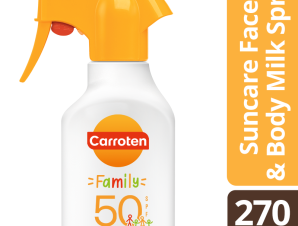 Αντηλιακό Γαλάκτωμα Family Trigger Spray SPF50 Carroten (270ml)