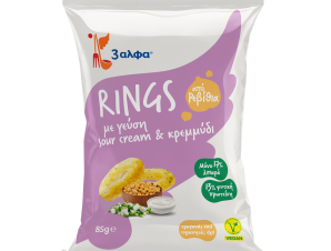 Σνακ από ρεβίθια με γεύση sour cream & κρεμμύδι, 3αλφα (85g)