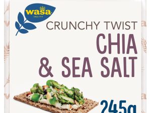 Φρυγανιές Crunchy twist Τσία & Θαλασσινό Αλάτι Wasa (245g)