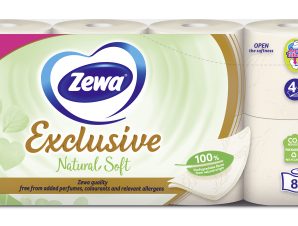 Ρολό Υγείας 4φύλλο Natural Soft Exclusive Zewa (8ρολά*111g) 