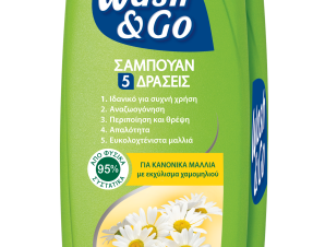 Σαμπουάν για Κανονικά Μαλλιά Wash & Go (360 ml) 1+1Δώρο