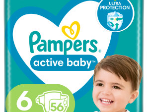 Πάνες Pampers Active Baby Μέγεθος 6 (13-18kg) (56τεμ)