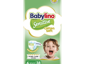 Πάνες Babylino Sensitive Cotton Soft Value Pack No6 (13-18Kg) 38τεμ