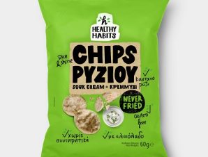 Chips Ρυζιού με Γεύση Sour Cream & Κρεμμύδι Healthy habits (60g)