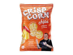 Crisp Corn Chips με γεύση χαλαπένιο και τυρί Ελgen (60g)