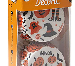 Θήκες για Cupcakes φούρνου Halloween φαντάσμα, μαγισσα, κολοκύθα (36τεμ)