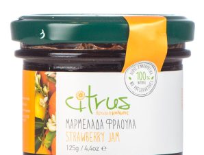 Χειροποίητη μαρμελάδα φράουλα, Χίου “Citrus” 125g>