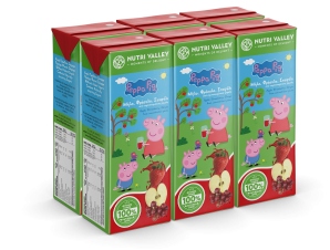 Φρουτοποτό Peppa Pig Φράουλα Μήλο Σταφύλι Nutri Valley (6×250 ml)